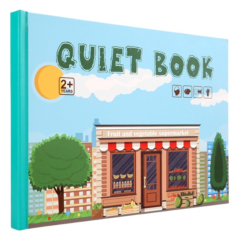 Cross-border sticker Book busybook juguetes educativos para niños aprendizaje cognitivo libro de pasta repetida alfabetización entrenamiento de dedos
