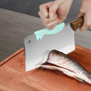 Kitchen supplies knife back hand protector stainless steel kitchen knife labor-saving cutting cut-proof hand silicone hand protector does not hurt hands