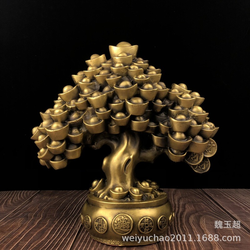Pure copper shake money Business tree gossip money tree fortune tree home office gift housewarming ornaments
