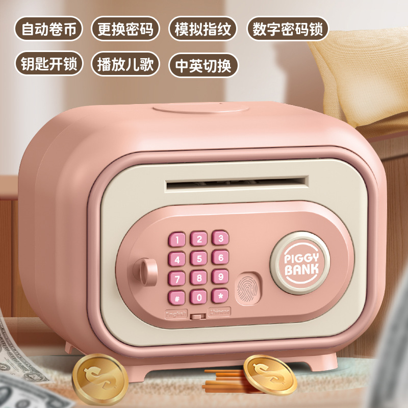 Nuevos productos transfronterizos, caja de ahorro de huellas dactilares accesible, caja de seguridad, caja de ahorro, juguetes de regalo de cumpleaños para niños