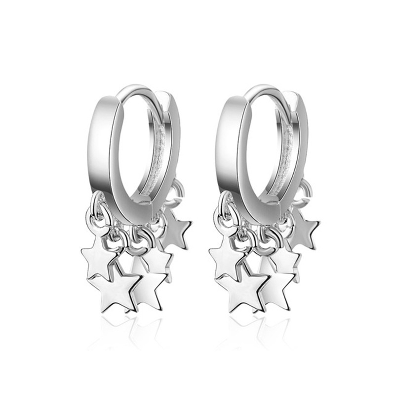 Korean Temperament Personality Wild Star Earrings Fashion Simple Earrings Ear Jewelry display picture 2