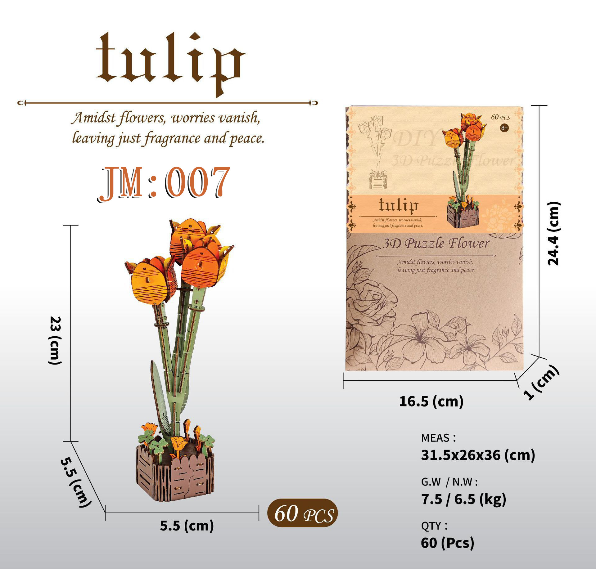 国境を越えて人気の科学教育知育玩具、木製花の手作りDIY小物製作キット、子供向け模型玩具材料パック
