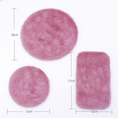 Plush Mat, Thickened Sleeping Pad, Car Carpet - 3-piece-set-pink