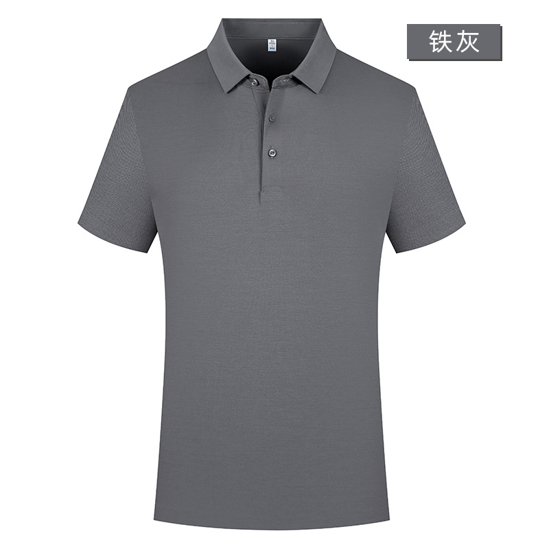 Camiseta POLO sin costuras antibacteriana Modal Sorona 5A con logotipo personalizado estampado, ropa de trabajo de manga corta, ropa de trabajo de verano