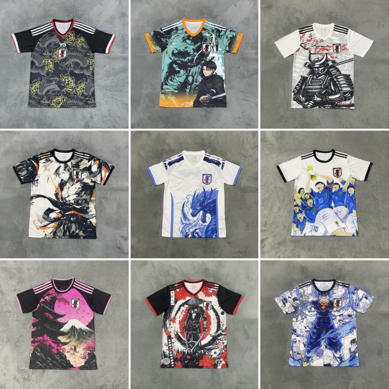 Fan 2024 -25 Japan Football Uniform Top Sports Short-Sleeved Casual Wear Japan Team Football Uniform