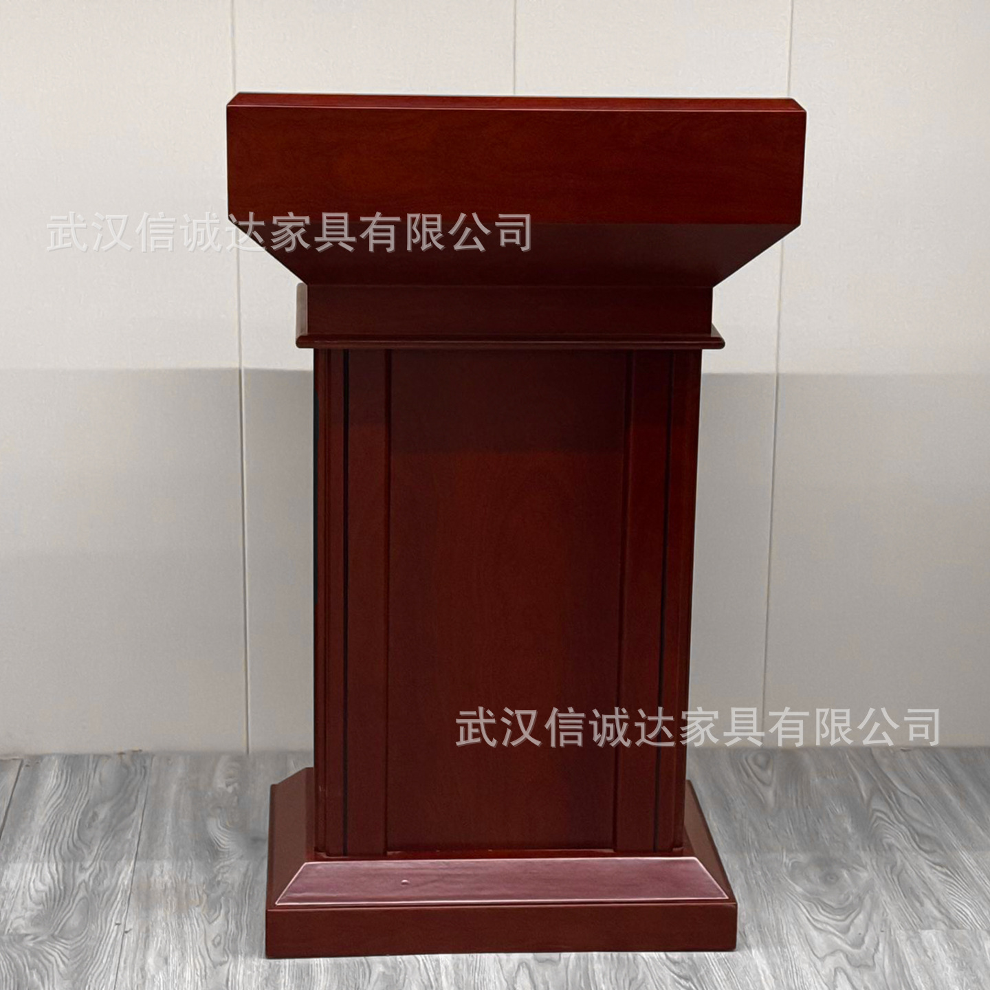 武汉多媒体学校实木演讲台教室讲桌发言台教师主持培训站台