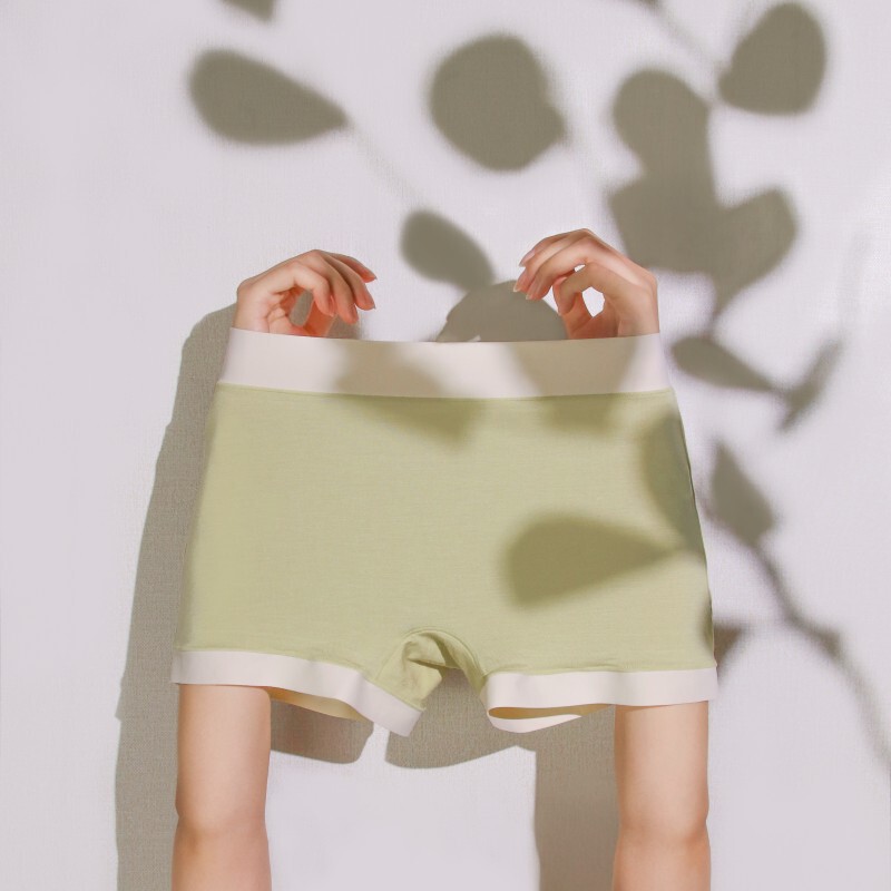 Modal Boxer Briefs for Women, Pure Cotton Antibacterial Crotch Briefs, Women's Mid-Waist Seamless Boxer Briefs, Women's Ultra-Thin