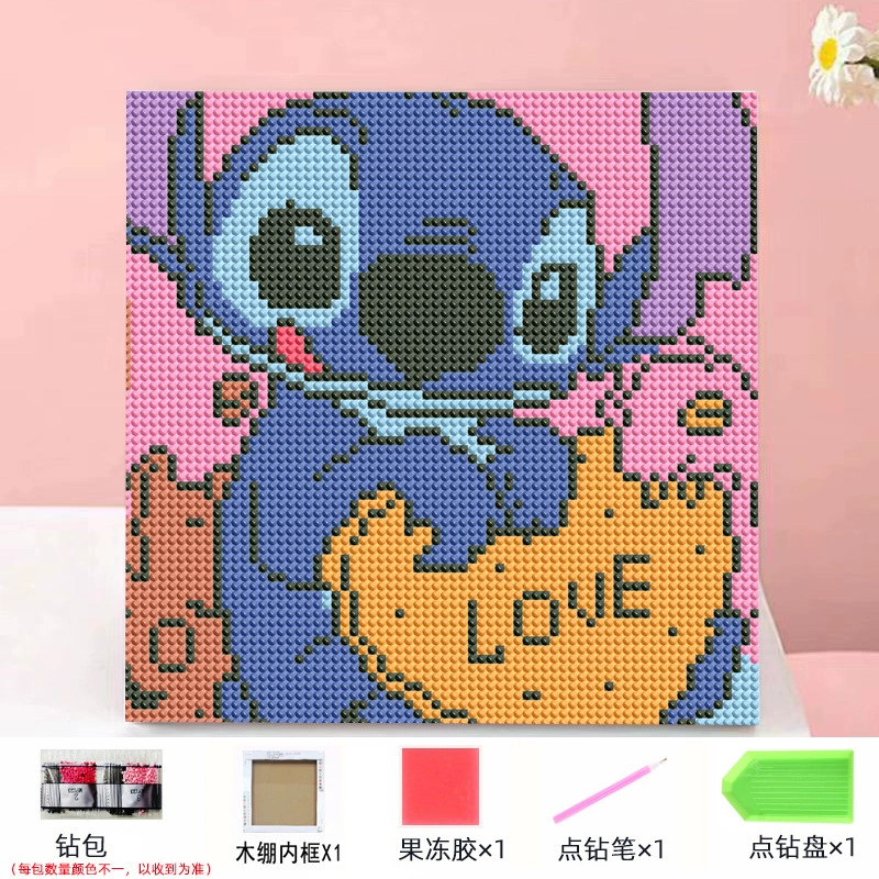 Набор алмазной мозаики DIY Kuromi и мультфильмы 20×20 см, рамка-наклейка, детское творчество