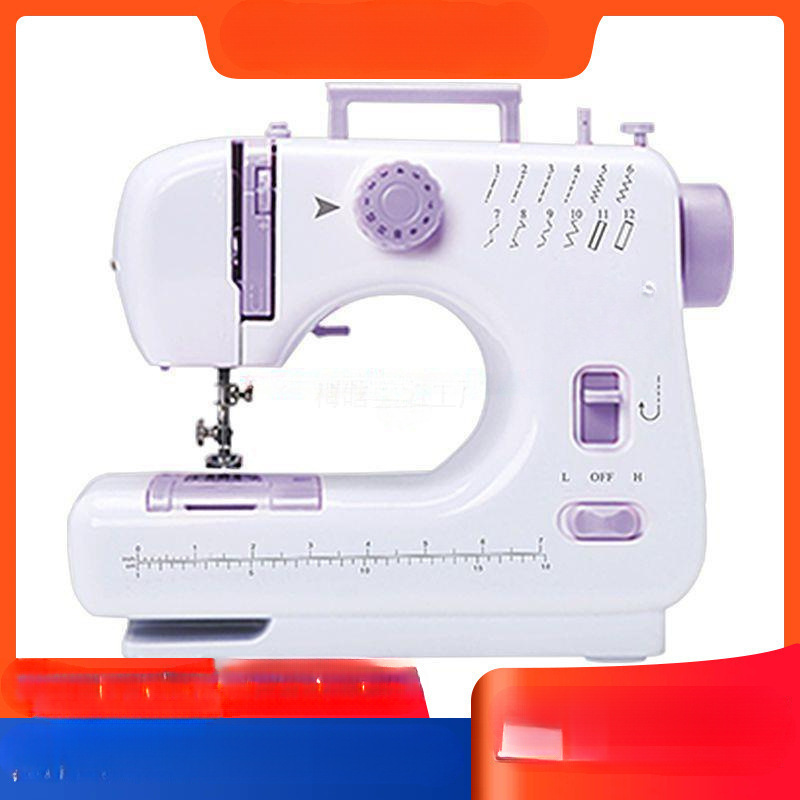 缝纫机家用电动小型锁边缝衣机迷你台式裁脚踏手动手持吃厚