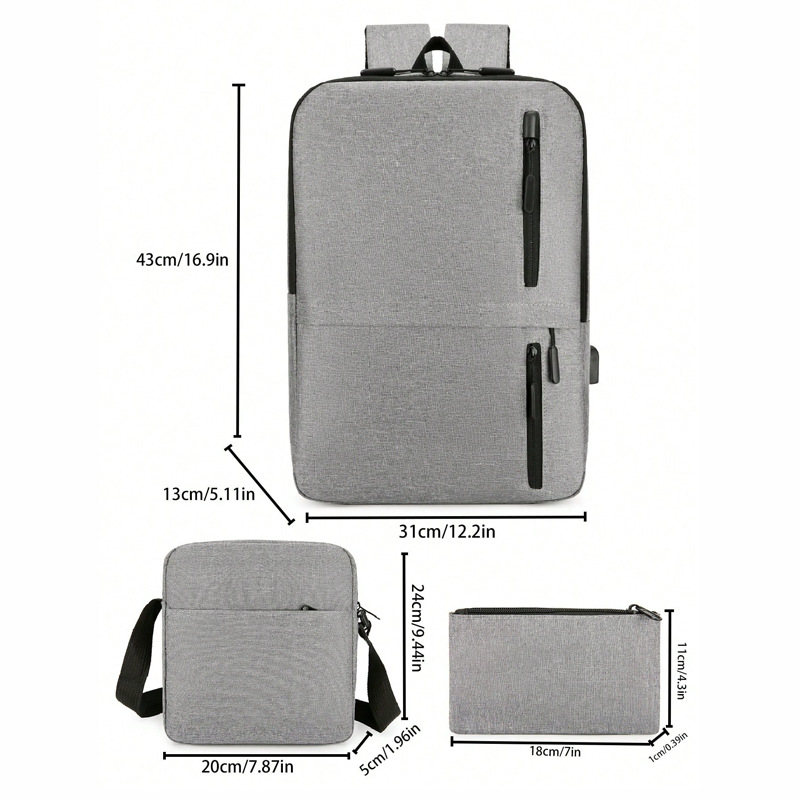 Nueva mochila de viaje de negocios para hombres, mochila de computadora impermeable y resistente al desgaste, mochila de estudiantes universitarios de almacenamiento casual