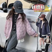 儿童装连帽衫冬装2025新款韩版洋气加厚夹棉花外套女童大童棉衣潮
