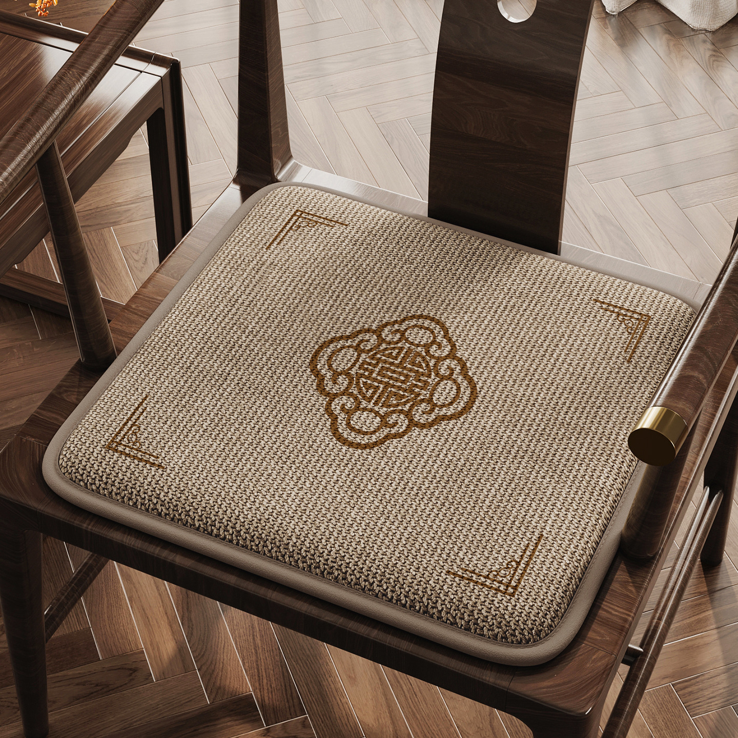Cojín de silla de madera roja cojín de silla de comedor cojín de estilo chino cojín de silla de té cojín de asiento grueso cojín de asiento de mesa de té cojín de cojín