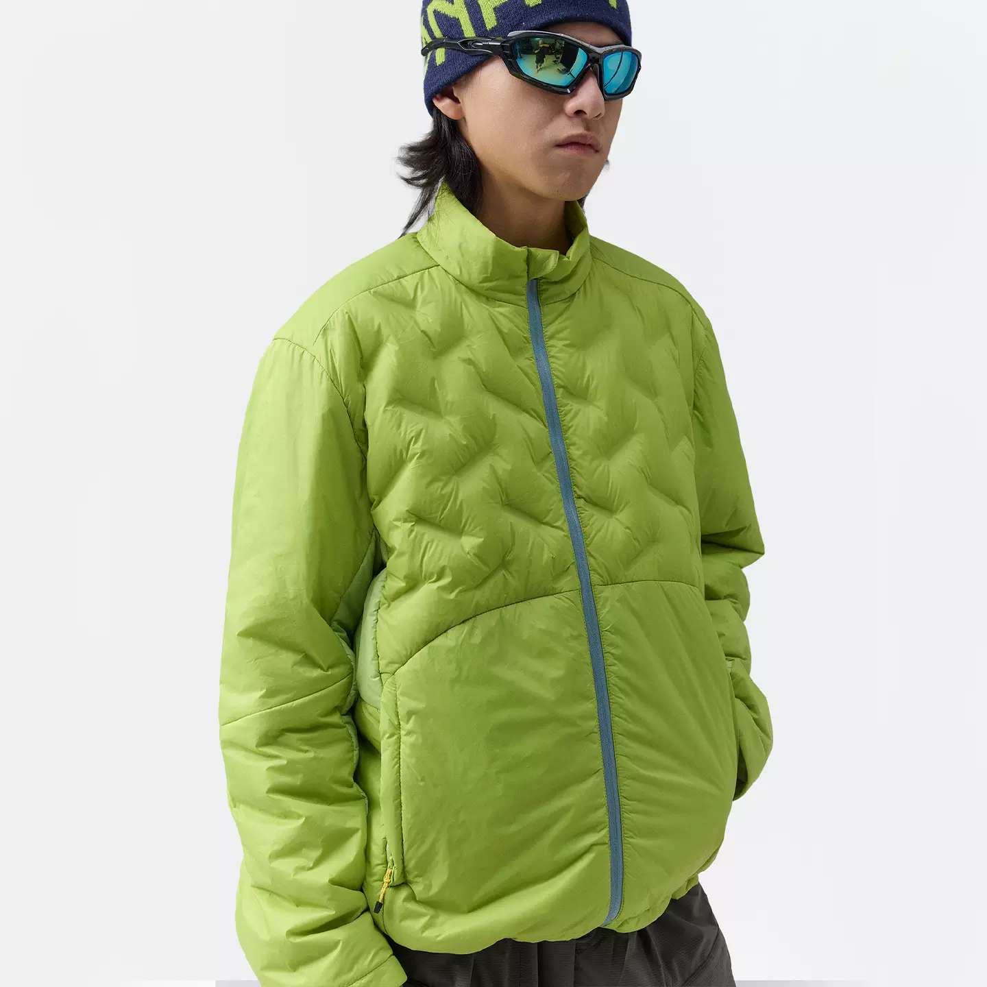 捷展YOU货|立领拼接户外运动羽绒服25冬季街潮轻薄羽绒夹克外套男