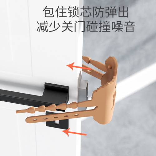 Study silent lock set safety door card door cover prevents closing baby safety lock infant room door silent lock set