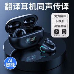 クロスボーダー爆品クリップ耳式騒音低減運動bluetoothイヤホンAI知能翻訳直訳真無線bluetoothイヤホン