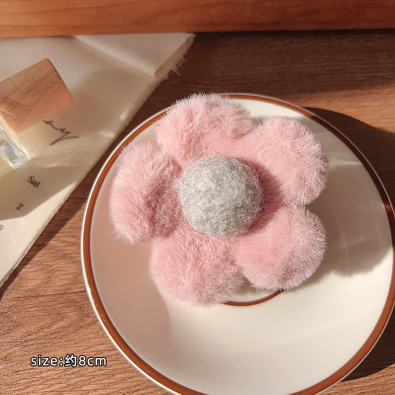 플러시 핑크 꽃-8cm