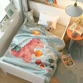 毛毛雨珊瑚绒毛毯空调午睡毯可爱宝宝毯幼儿园礼品代发团购跨境