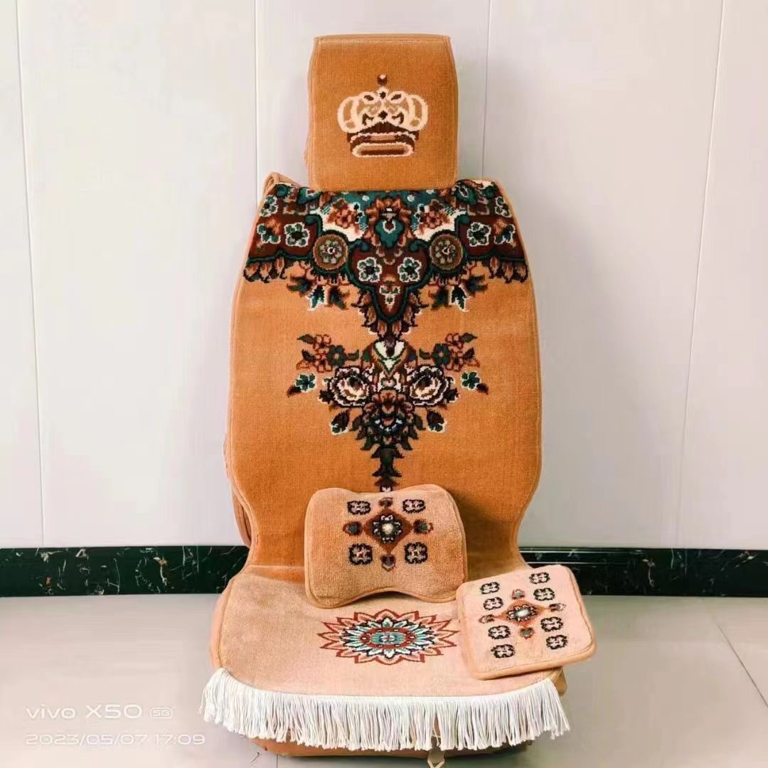 Car Imitation Wool Cushion Blended Handmade Carpet Short Plush Full Surrounding Four Seasons Universal Pure Wool Five-seater Car Cover