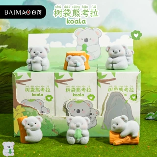 原创树袋熊考拉摆件卡通可爱植绒树脂公仔办公桌面迷你小摆件礼品