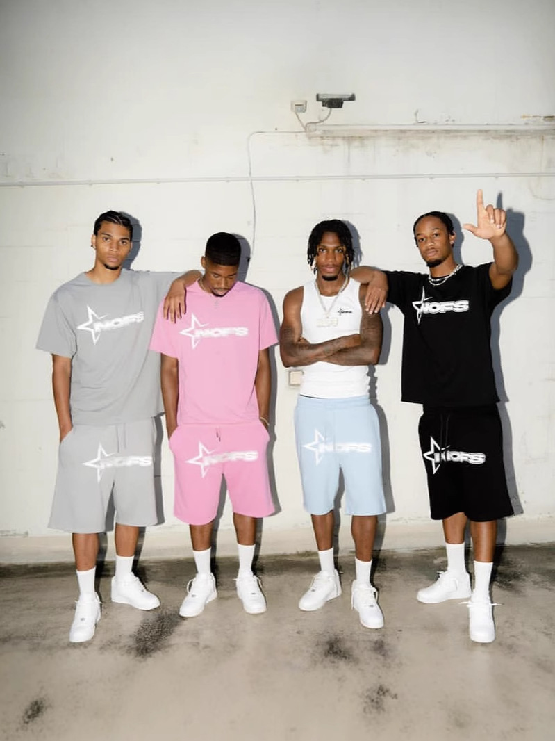 Summer New Men's and Women's Fashion Brand American Street Hip Hop Punk Alphabet Print Casual Sports Short Sleeve Shorts suit