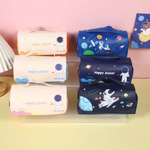 Space Astronaut three-layer stationery box three-dimensional large capacity portable stationery children cute stationery storage bag