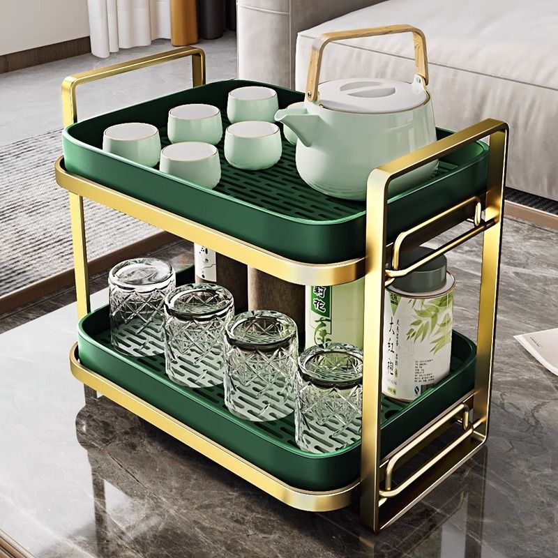 Storage Rack Tray Organizer Double-Layer Household Draining Rack with Countertop Kitchen Shelf for Cups, Water Glasses, Tea Sets, and Glass Cups Storage Rack Tray Organizer Double-Layer Household Draining Rack with Countertop Kitchen Shelf for Cups, Water Glasses, Tea Sets, and Glass Cups