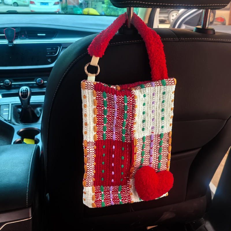 Creative Car Tissue Box, High-Quality and Cute West Highland Dog Tissue Box, Car Tissue Hanging Bag, Car Tissue Box