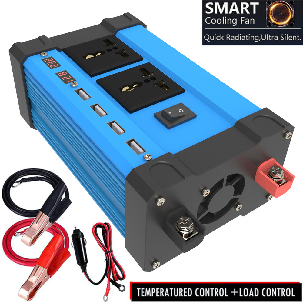 厂家直销12V太阳能逆变器内置控制器LED智能显示屏power inverter