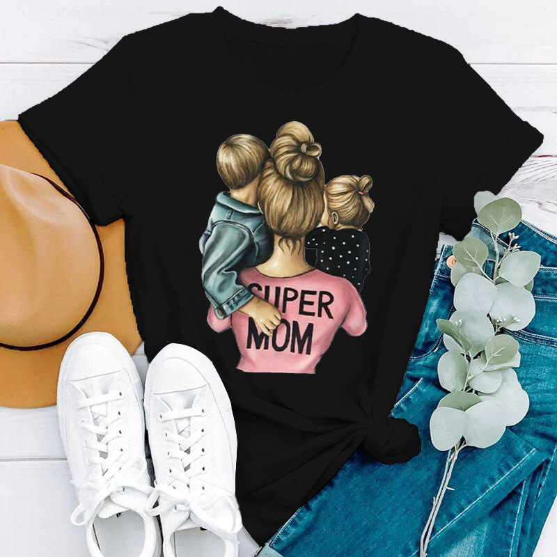 Femmes T-shirt Manche Courte T-shirts Impression Mode Mama Impression display picture 3