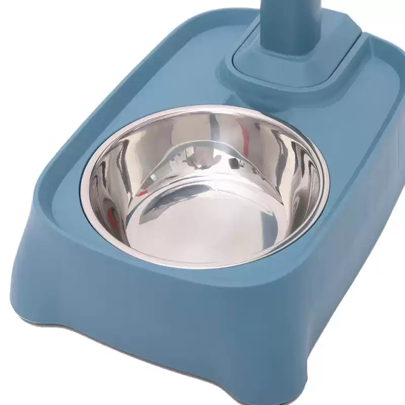 Alturas ajustables de acero inoxidable cuenco de cerámica cuenco muñeca Teddy gato mascota agua potable
