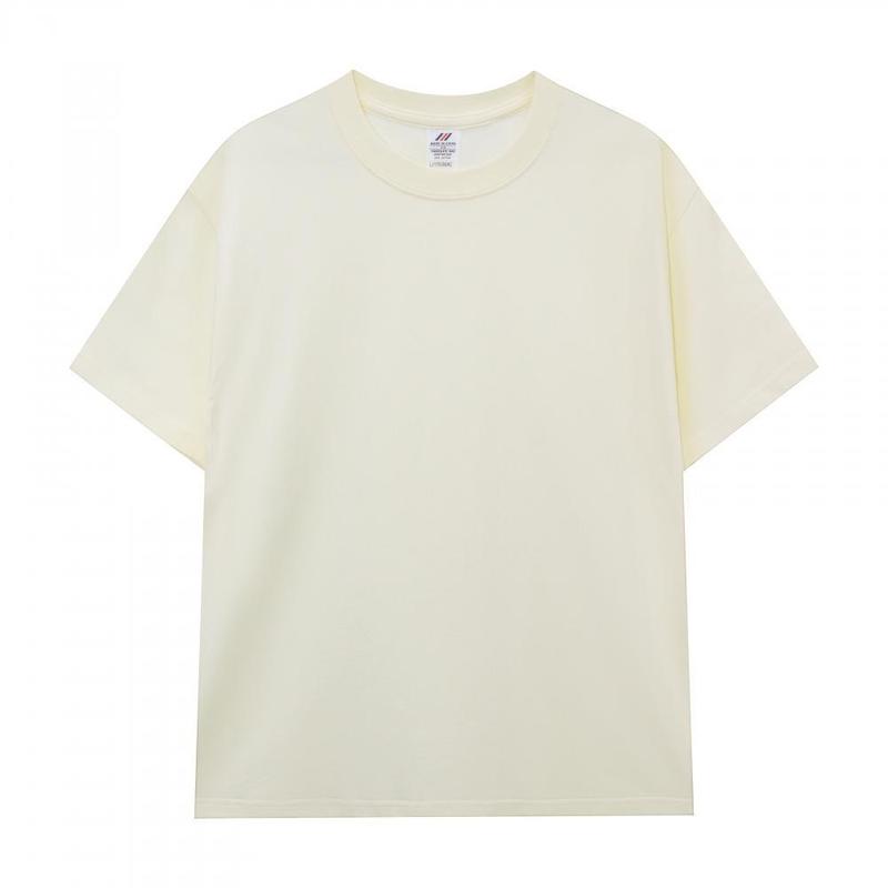 純綿重ポンドtシャツ240g男女ゆるい新疆綿丸襟カップルのシャツの上着の純色の日本半袖t|undefined