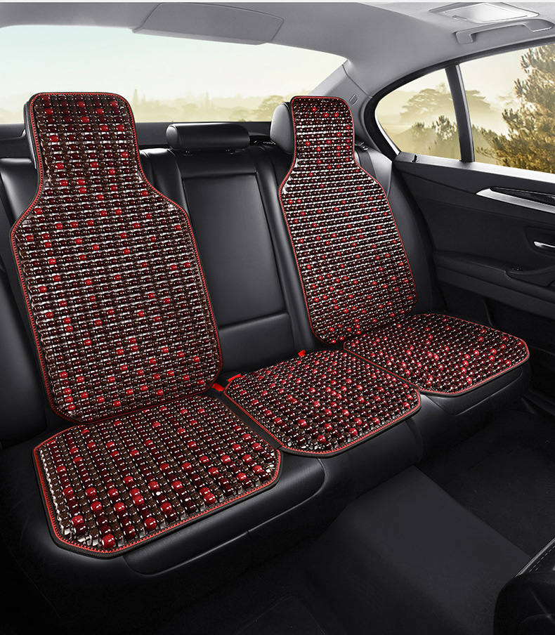 Wooden bead cushion wholesale waist back cushion fashion summer color matching universal non-slip heat dissipation ventilation breathable car cool mat