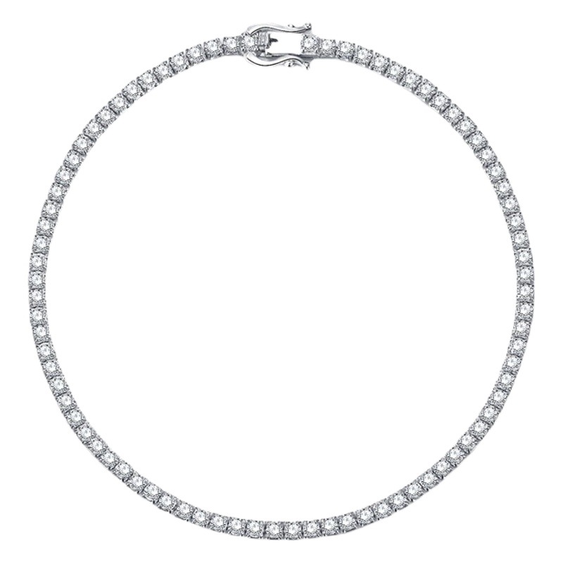 Mujing joyería s925 pulsera de plata esterlina femenina CADENA DE TENIS popular europea y americana de una sola fila de diamantes con incrustaciones de circón pulsera de diamantes completa