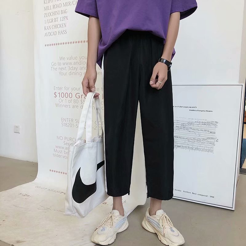 Pants Men's Summer All-match Korean-style Trendy Casual Pants Men's Sports Loose Student's Neck-toe Harlan Ankle-length Pants