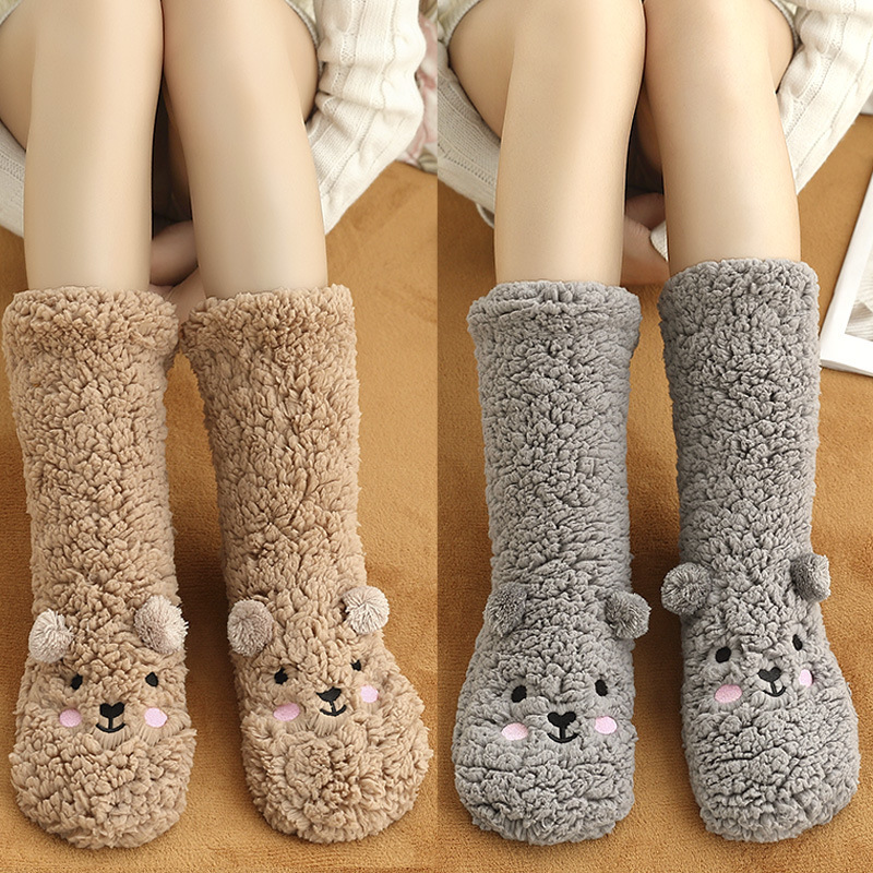 Winter Bed Sleeping Socks, Dormitory Home Use, Ultra-Thick Heating Socks, Foot Warmers, Sleep Floor Socks, Thick and Extra Thick