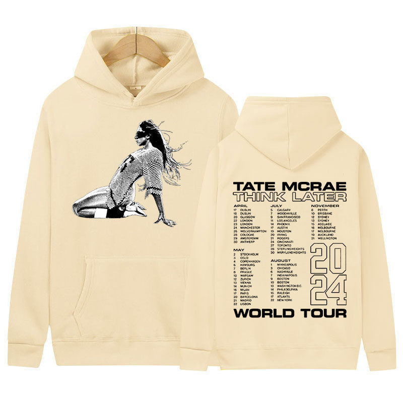 90s Vintage Tate McRae Tour 2024 New Hoodie Men Women's Caso
