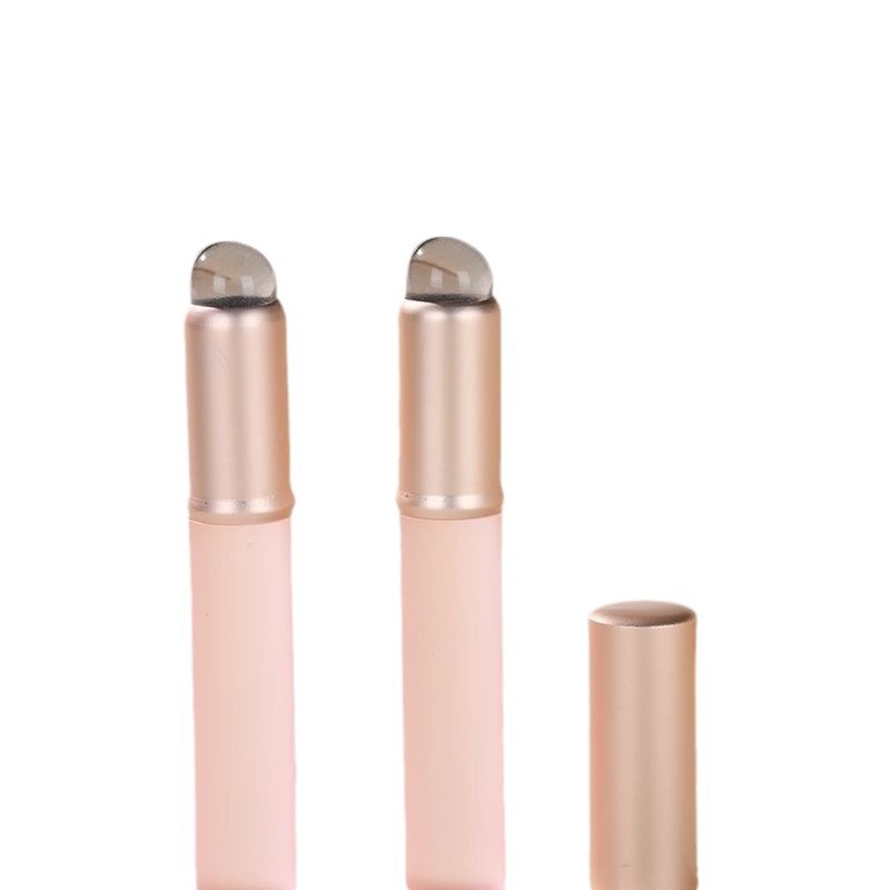 Mini versión Q suave con tapa cepillo de labios de silicona cepillo corrector cepillo de labios de cabeza redonda de silicona cepillo manchado lápiz labial cepillo de esmalte de labios