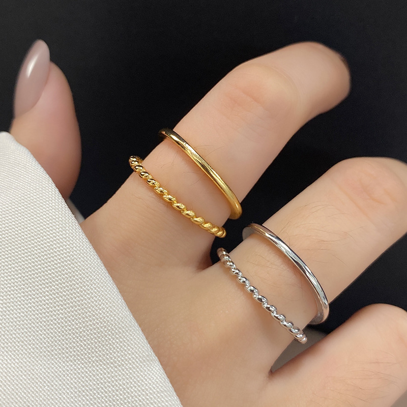 Fashion Braided Fashion Geometric Fine Ring display picture 1