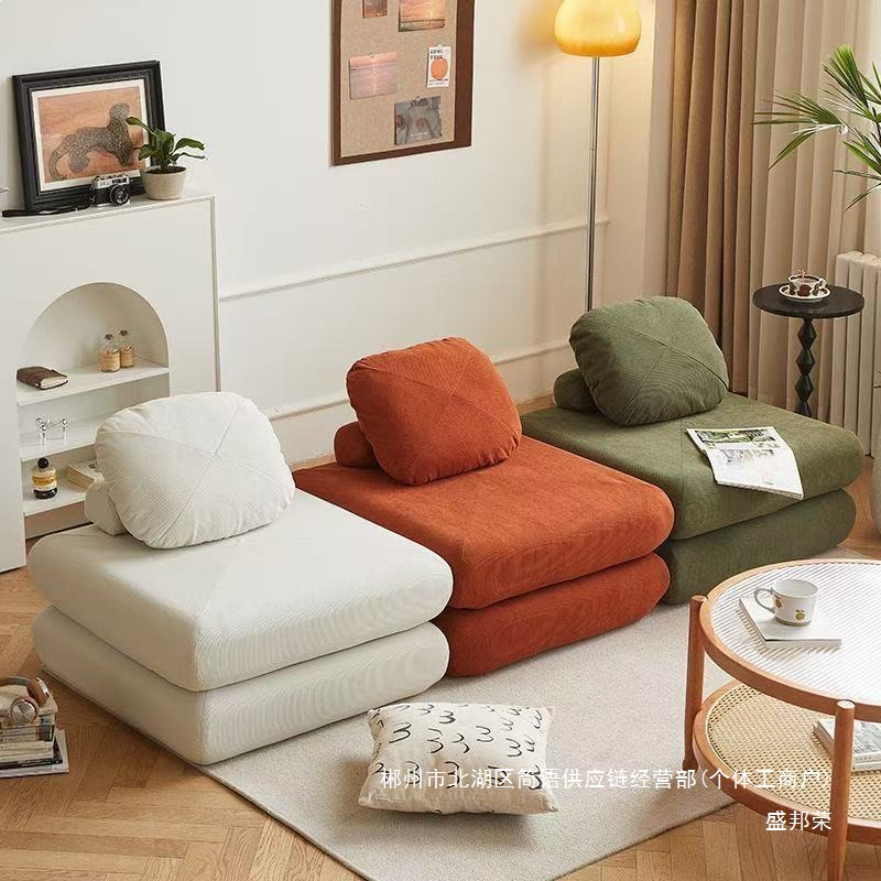 Fábrica directa sofá perezoso bloque de tofu sofá cama pequeña casa dormitorio individual tatami sala de estar tela de limpieza
