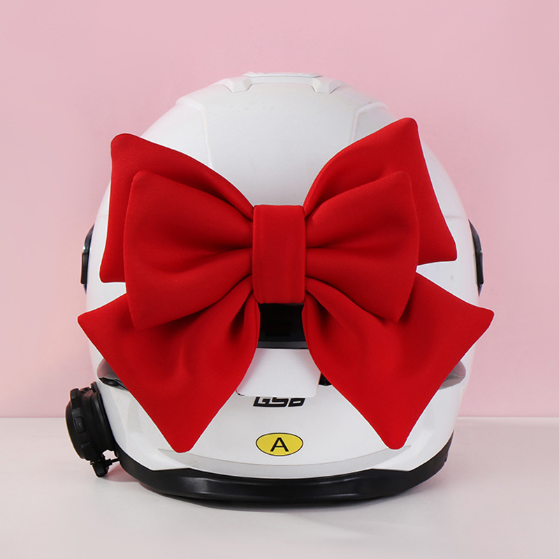 Quick-release Burst Helmet Decorative Bow Laimeng Xuejie Female Riding Motorcycle Motorcycle Electric Vehicle Decorative Pendant