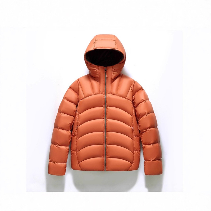 2025 Winter Men's 90 Velvet down Jacket Hooded Solid Color Loose Coldproof Thickened Warm Plaid down Jacket