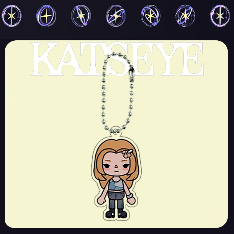 KATSEYE托卡少女心亚克力卡通钥匙扣开箱可爱礼物梅根周边|undefined