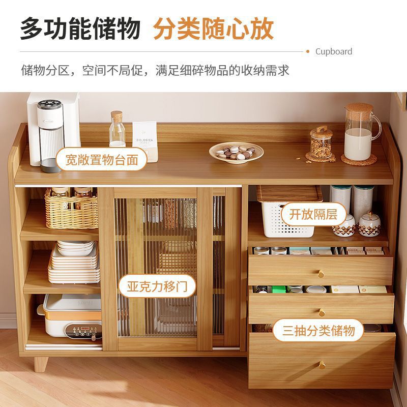 Gabinete de té sala de estar armario de comedor artículos domésticos de madera maciza armario de comedor contra la pared armario de almacenamiento de cocina armario de almacenamiento