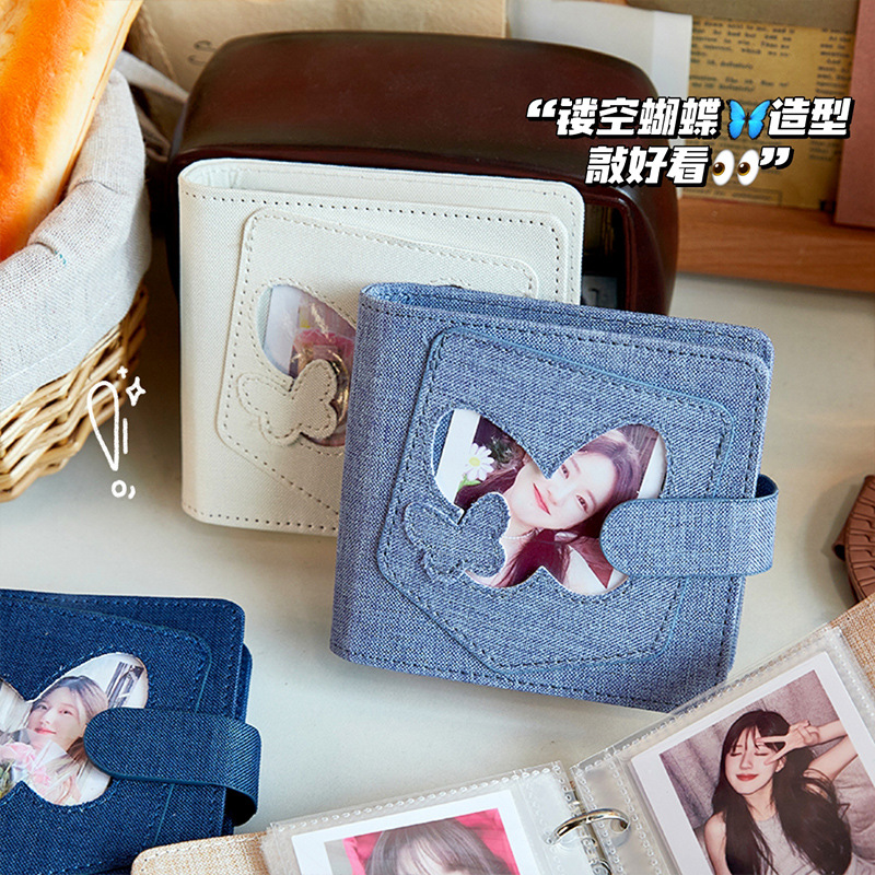 Tarjetas de mariposa hueca ins alto valor de la cara un GongGe álbum de fotos volantes de chicas 3 pulgadas tarjetas foto álbum