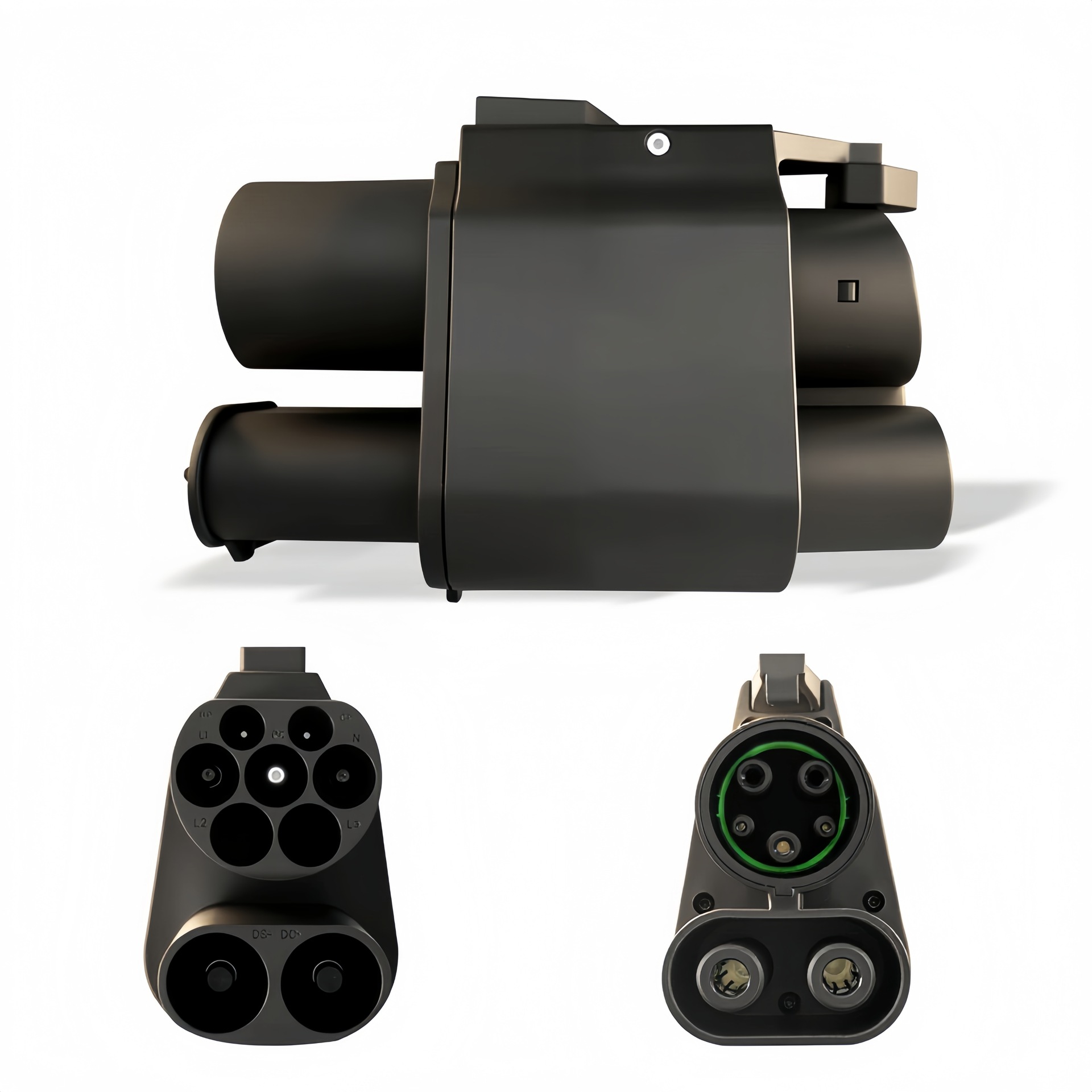 CCS2转CCS1欧标转美标直流转接头250A DC+AC交直流一体转接头