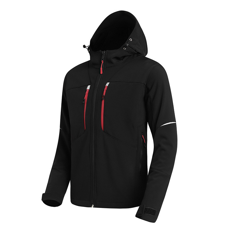 Winter Sports Outdoor Soft Shell Jacket for Men Cycling and Fishing Hooded Skiing Waterproof and Warm Mountaineering Clothing to Prevent Cold Winter Sports Outdoor Soft Shell Jacket for Men Cycling and Fishing Hooded Skiing Waterproof and Warm Mountaineering Clothing to Prevent Cold