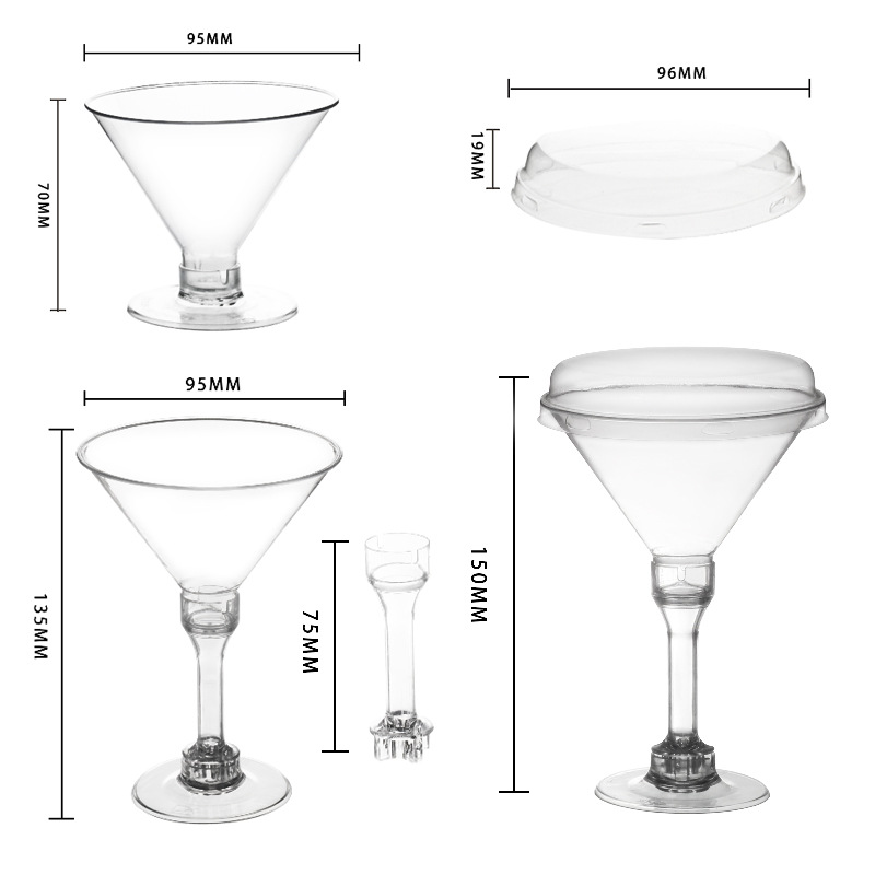 Disposable plastic mousse cup dessert cup pudding double skin Milk cup dessert goblet manufacturers batch