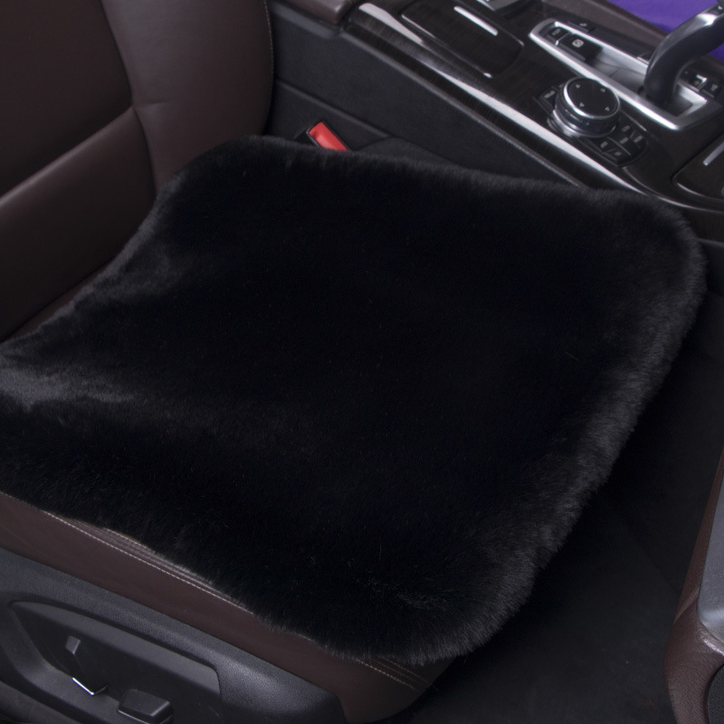 Wholesale Thickened Warm Faux Rabbit Fur Car Seat Cushion Set, Long Rectangular Three-Piece Plush Car Seat Cushion for Winter Warmth
