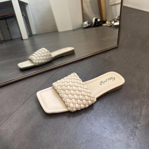 One-Syllable Slippers for Women - 2025 Summer Outdoor Flat French-Style Thai Cool Slippers for Women - Beach and Vacation