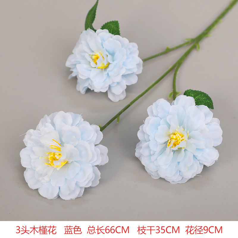蓝色系仿真花婚礼婚庆场地场景布置道具装饰花艺花材花束假花批发|undefined